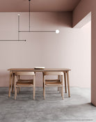 Dining room with modern lighting and table - GrasshopperMixa