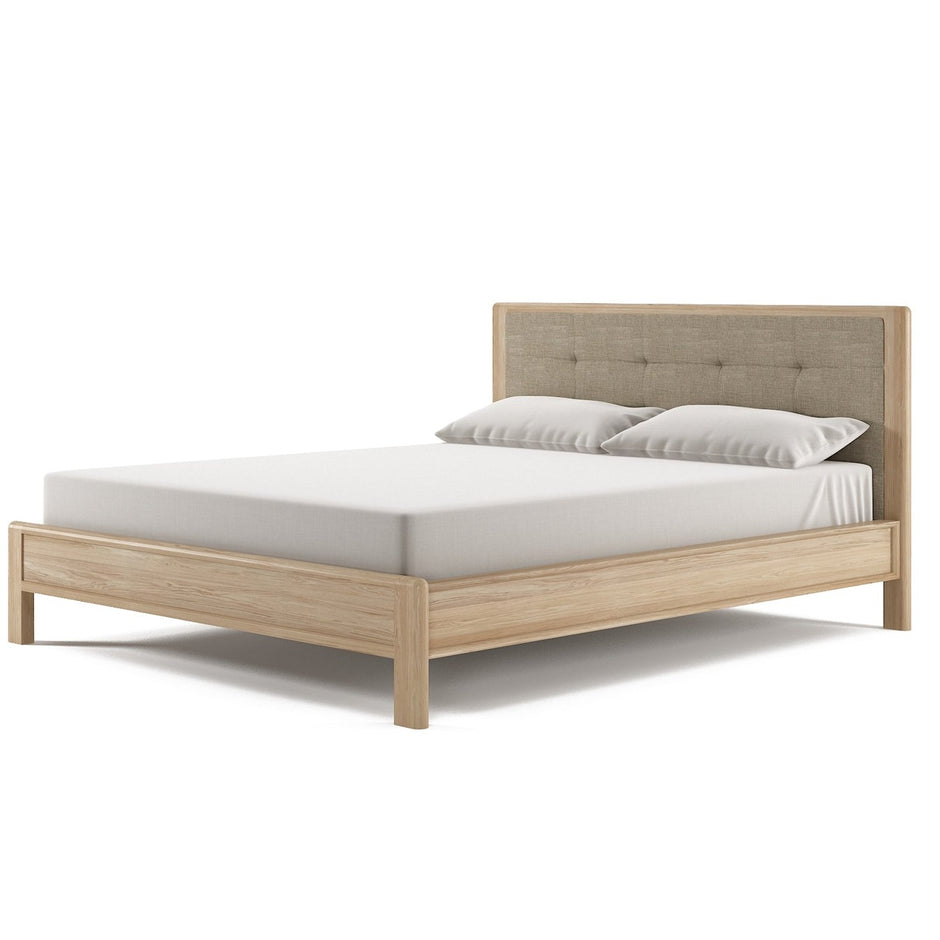 Circa European Oak Queen Bed Frame -Indoor Furniture-Karpenter-Neutral Oak Wood-SLH AU