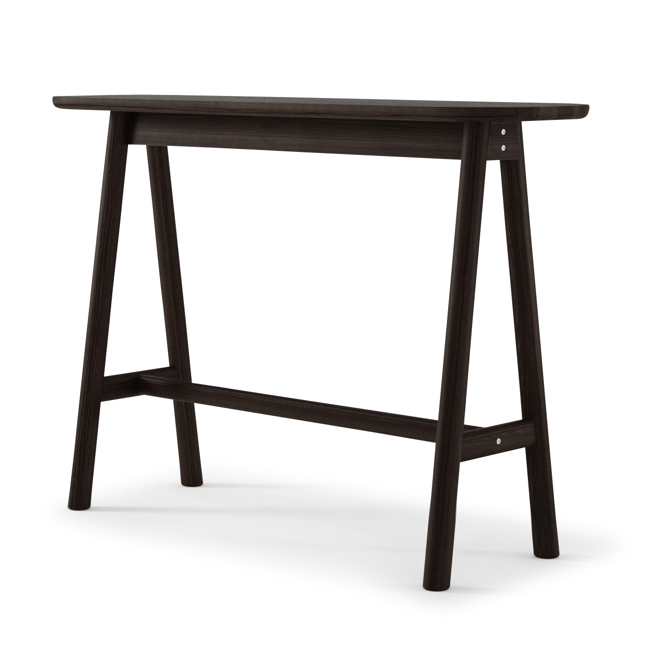 Curbus Oval Console Table in Ebony Finish-Indoor Furniture-Karpenter-Ash Brown-White Stained Ash-Stained Dark Brown-SLH AU