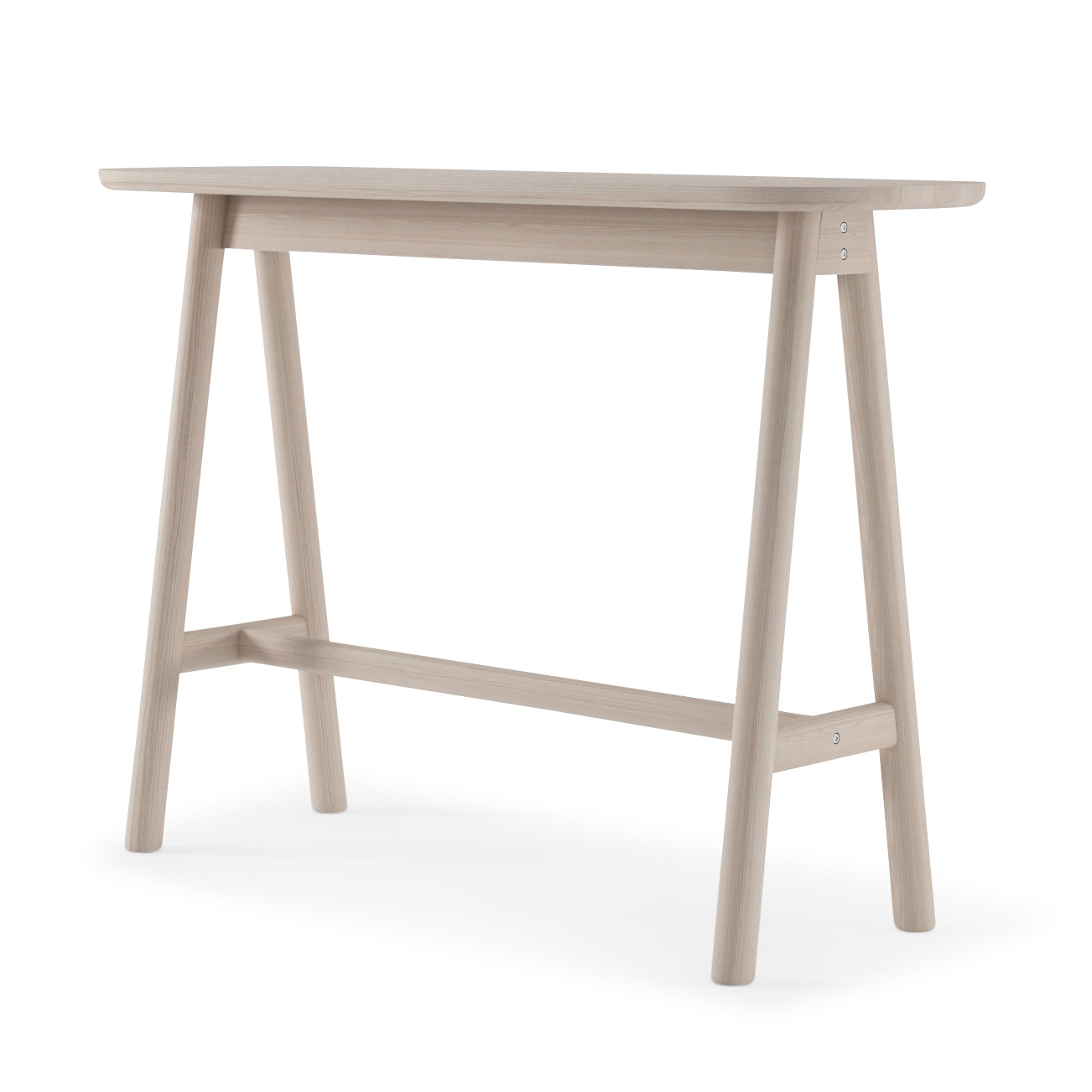 White Ash Curbus Oval Console Table-Indoor Furniture-Karpenter-Neutral White Ash-White Ash-White-based-SLH AU