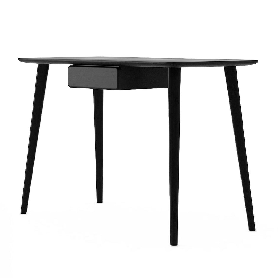 Domani Desk with Draw in Black Finish European Oak | SLH Designer Furniture-Indoor Furniture-Karpenter-SLH AU