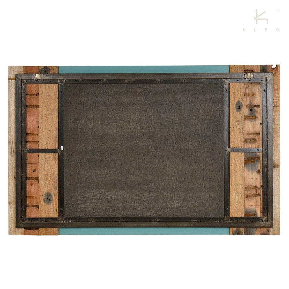 Wrap Rectangle Mirror-Homewares-Kleo-Default-Reclaimed Boat Wood,Coated Iron-SLH AU