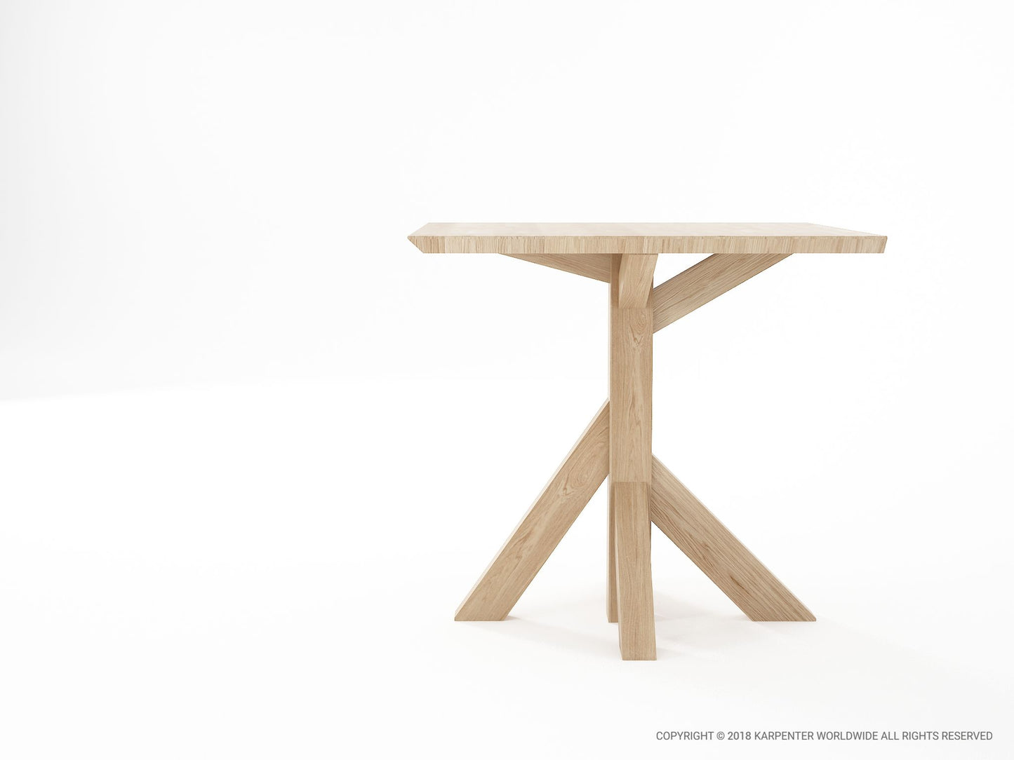 Ki Square Dining Table 80(CM) - European Oak