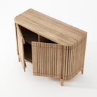 Wooden cabinet KKP01O with open doors
