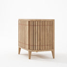 Wooden cabinet KKP04O_3 with vertical slat design