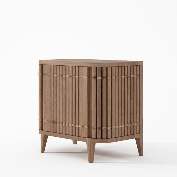 Koppar Side Table Left Hinges- FSC Recycled Teak