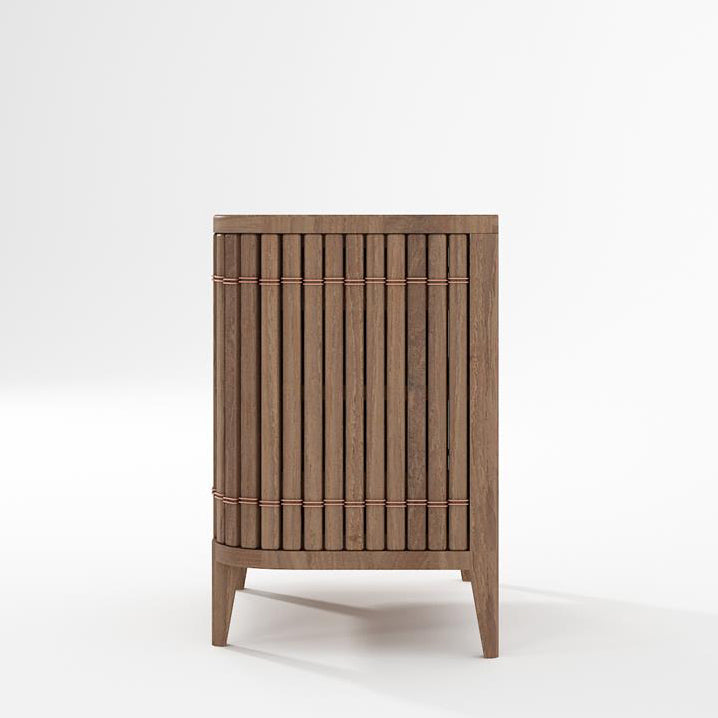 Koppar Side Table Right Hinges- FSC Recycled Teak