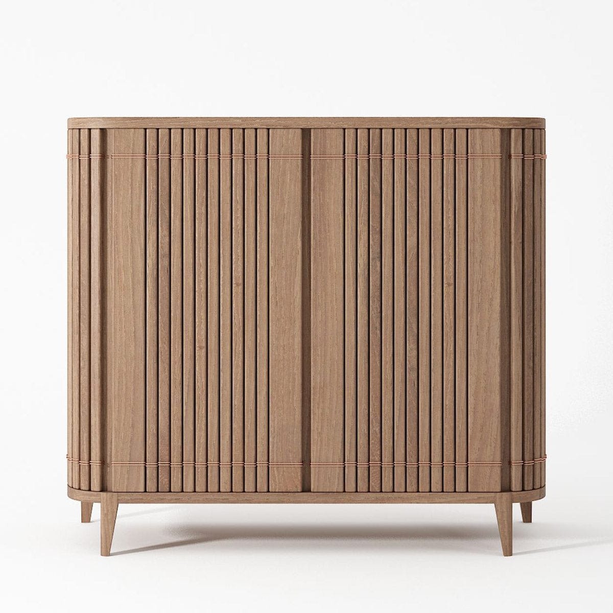 KKP07T-2 Wooden Cabinet with Vertical Slats