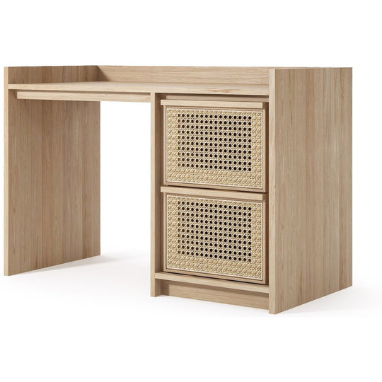 Roots European Oak Timber Work Desk (125cm)-Indoor Furniture-Karpenter-Neutral Oak Wood-European Oak-Natural Oil-based-SLH AU