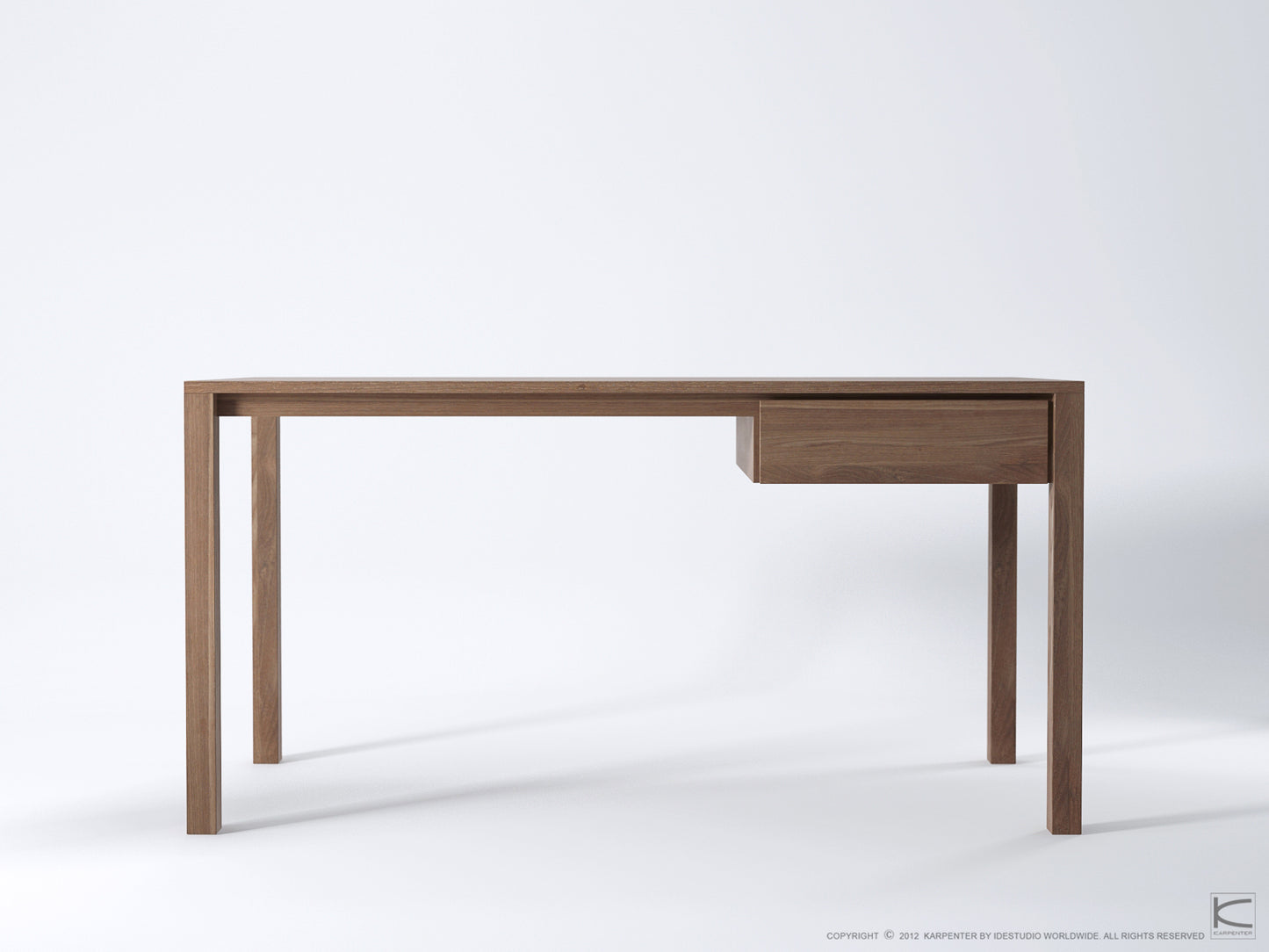 Solid Office Desk - FSC Recycled Teak