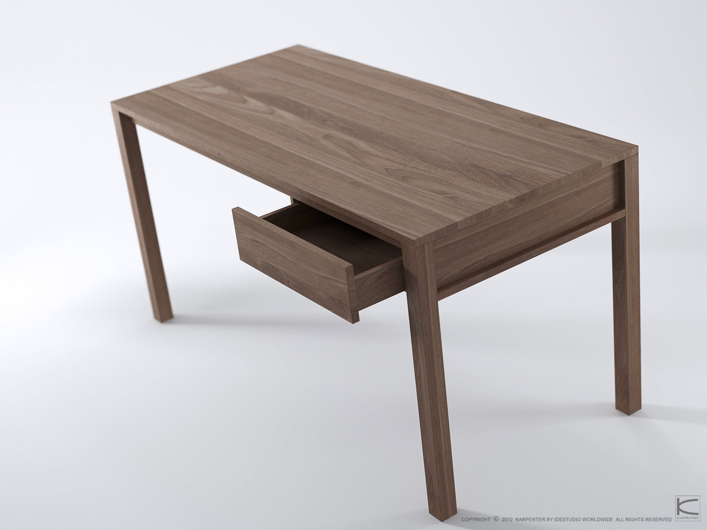 Solid Office Desk - FSC Recycled Teak