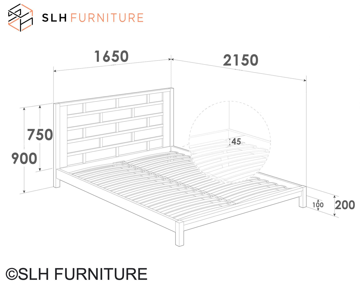 Sakae Queen Bed  - European Oak