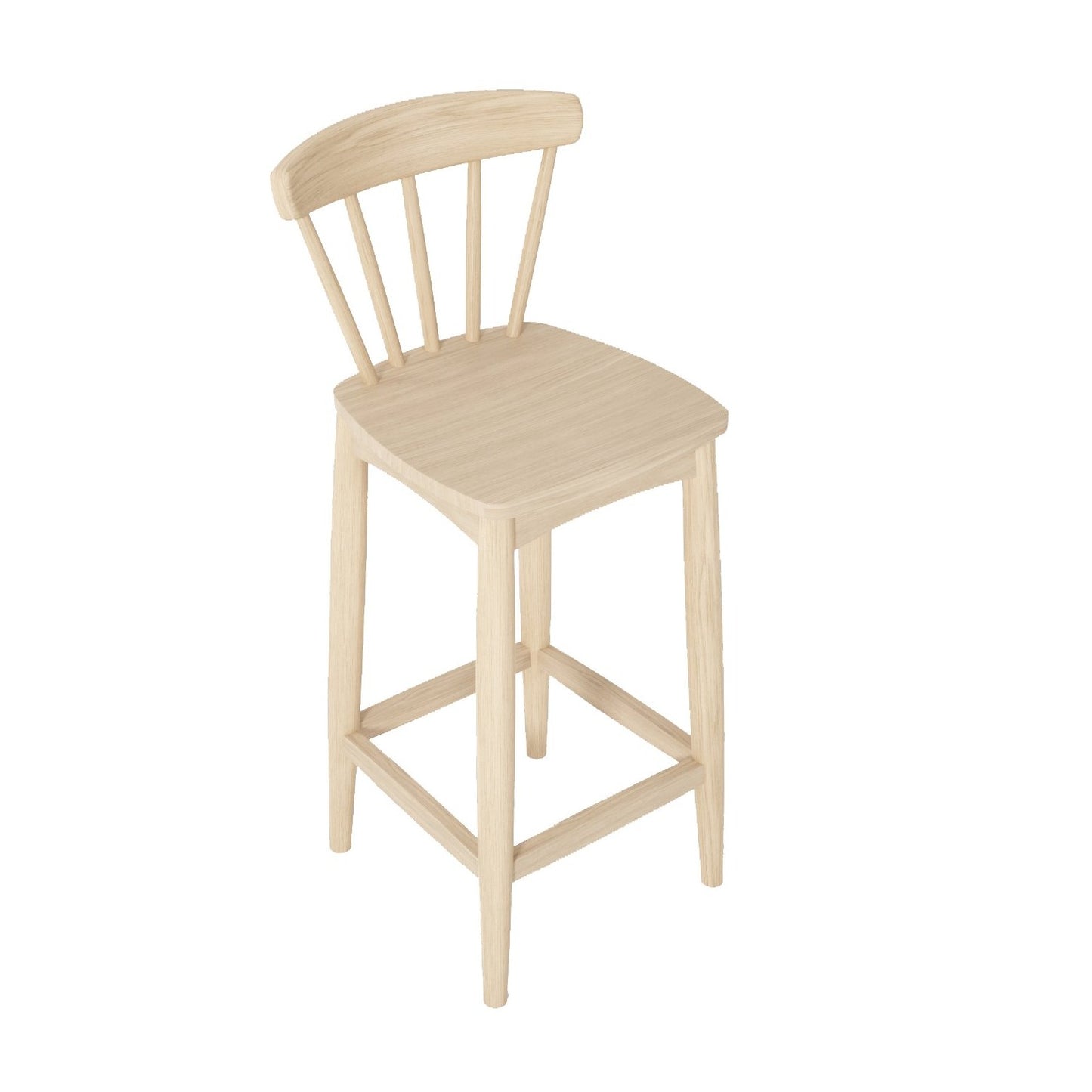 Twist Counter Stool - White Oak