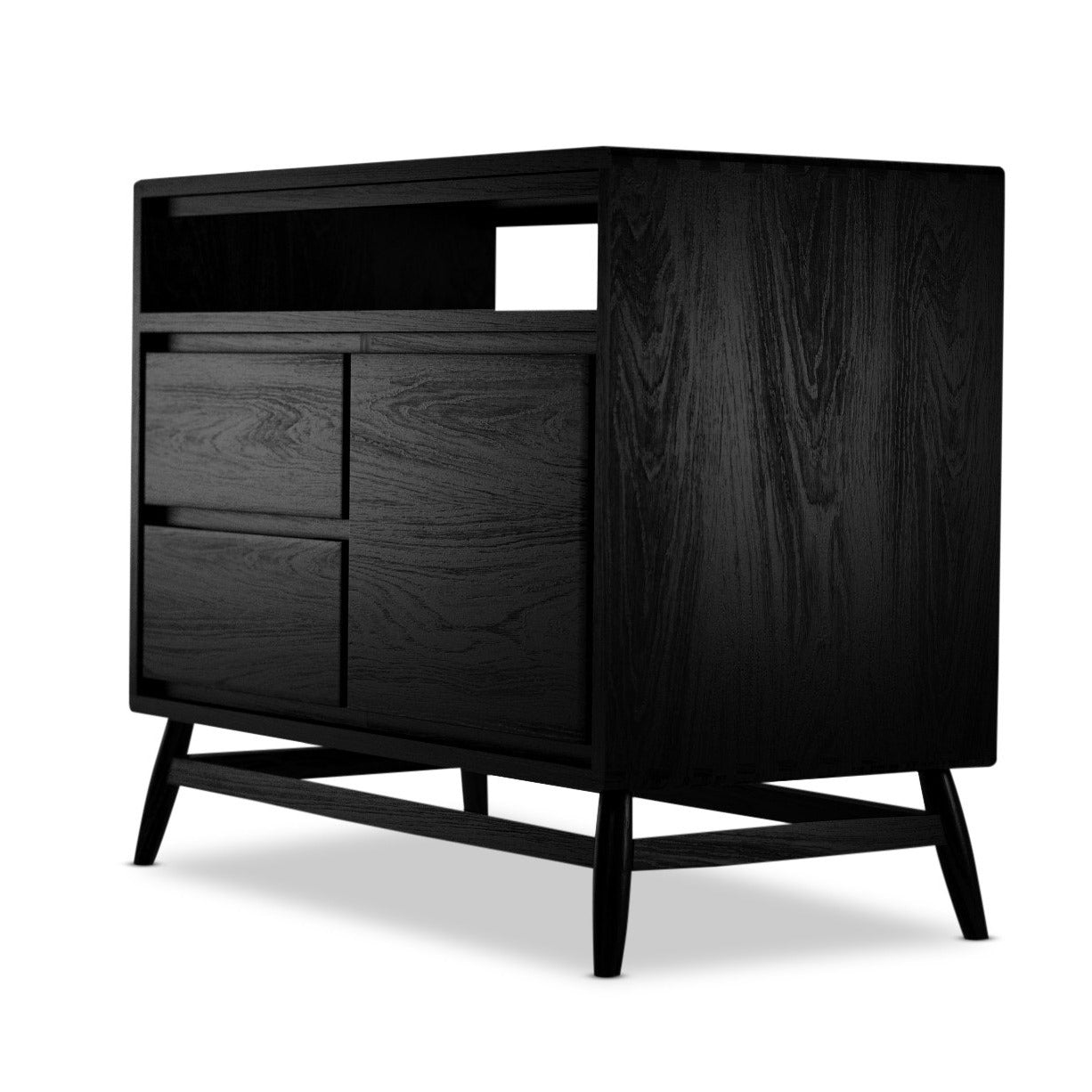 Twist Sideboard Small - Satin Black | SLH Designer Furniture-Indoor Furniture-Karpenter-Black Stained Oak-Black Stained European Oak-SLH AU