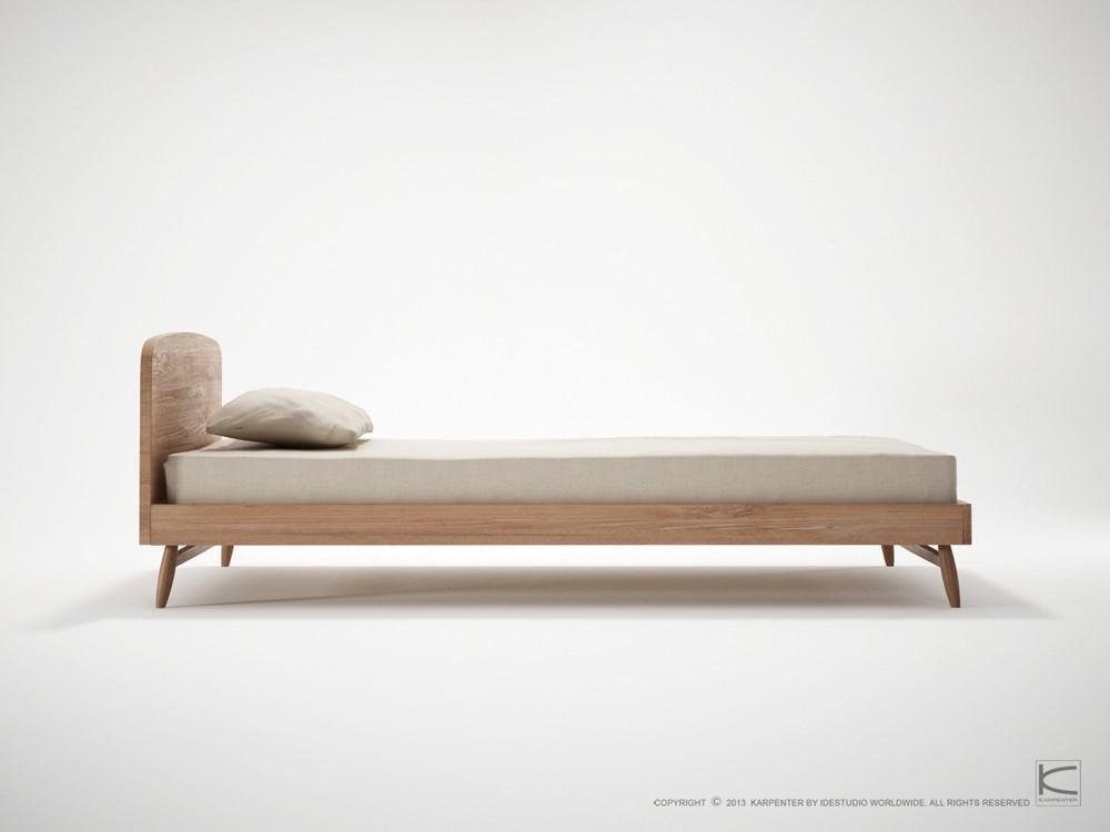 Twist King Single Bed - FSC Recycled Teak-Indoor Furniture-Karpenter-Teak Brown-FSC-Certified Recycled Teak-SLH AU