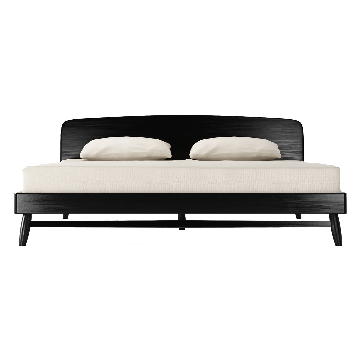 Twist Queen Bed - Satin Black-Indoor Furniture-Karpenter-Black Stained Oak-Black Stained European Oak-SLH AU