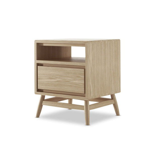 KT033O Nightstand with Drawer - Wooden Bedside Table