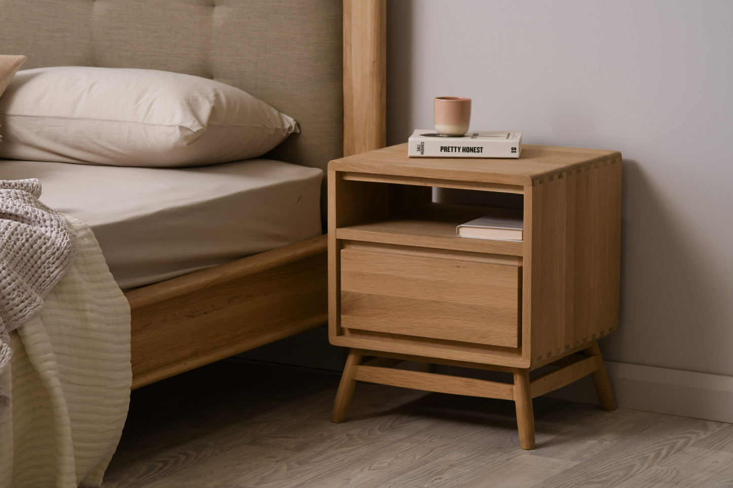 Twist Side Table - European Oak