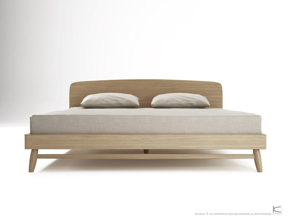 Twist Double Bed - European Oak-Indoor Furniture-Karpenter-Neutral Oak Wood-European Oak-European White Oak-SLH AU