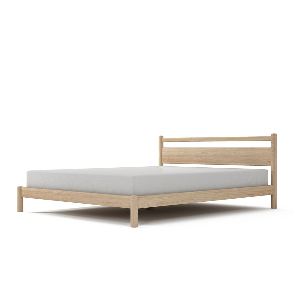 Taku King Bed - Solid Oak Wood - Sustainable Designer Furniture -Beds & Bedsides-Karpenter-Neutral Oak Wood-European White Oak-Water-based-SLH AU