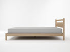 KTA010O__5 Wooden Bed Frame with Gray Mattress