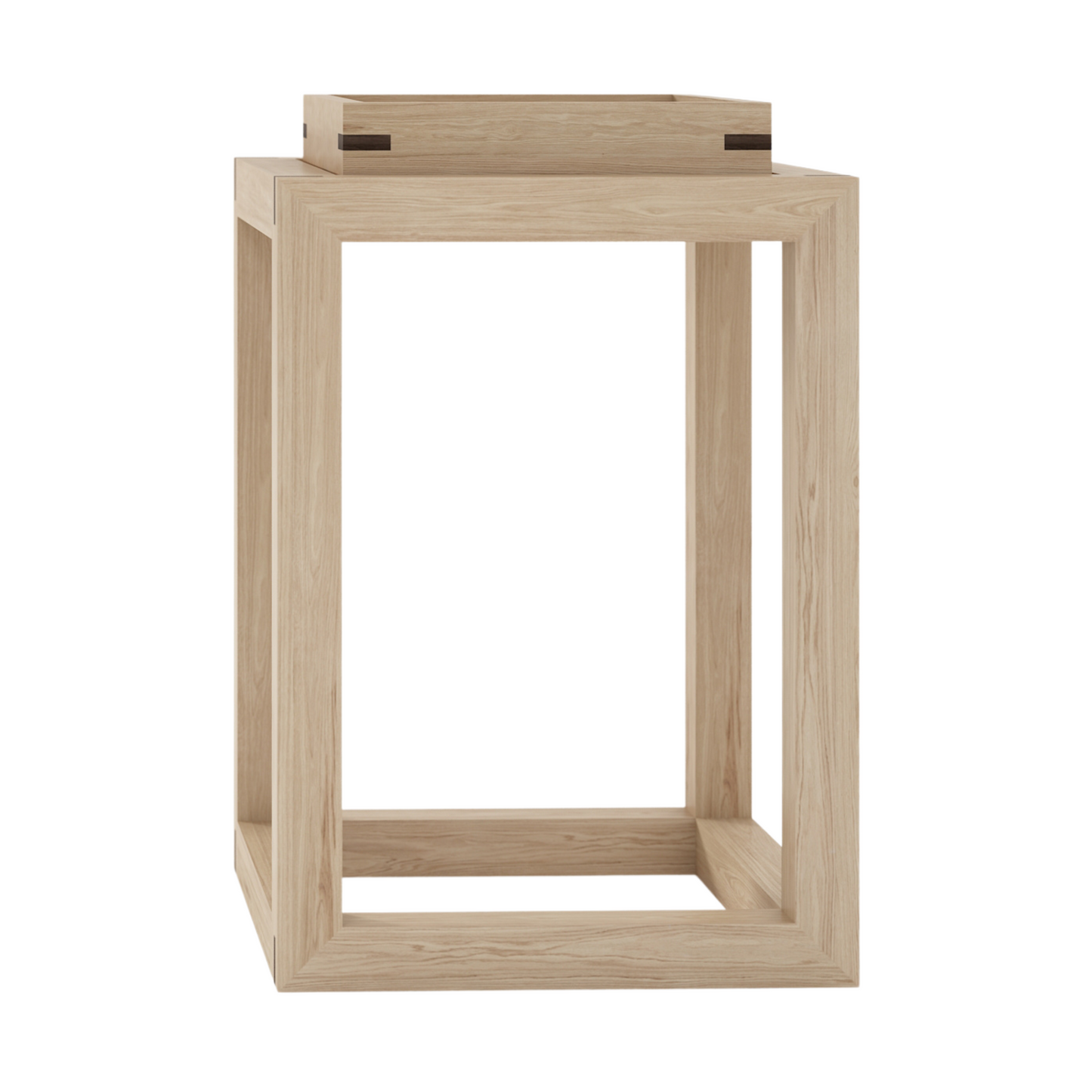 Up and Down Single Tray Side Table - European Oak