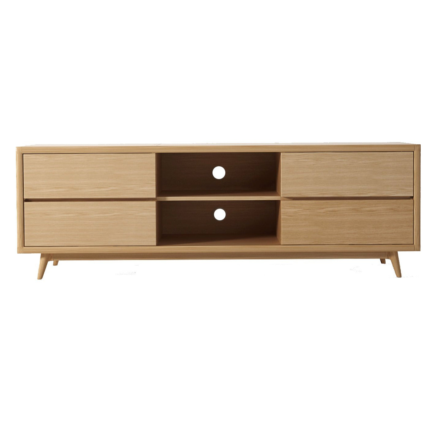 Vintage Low TV Unit - European Oak