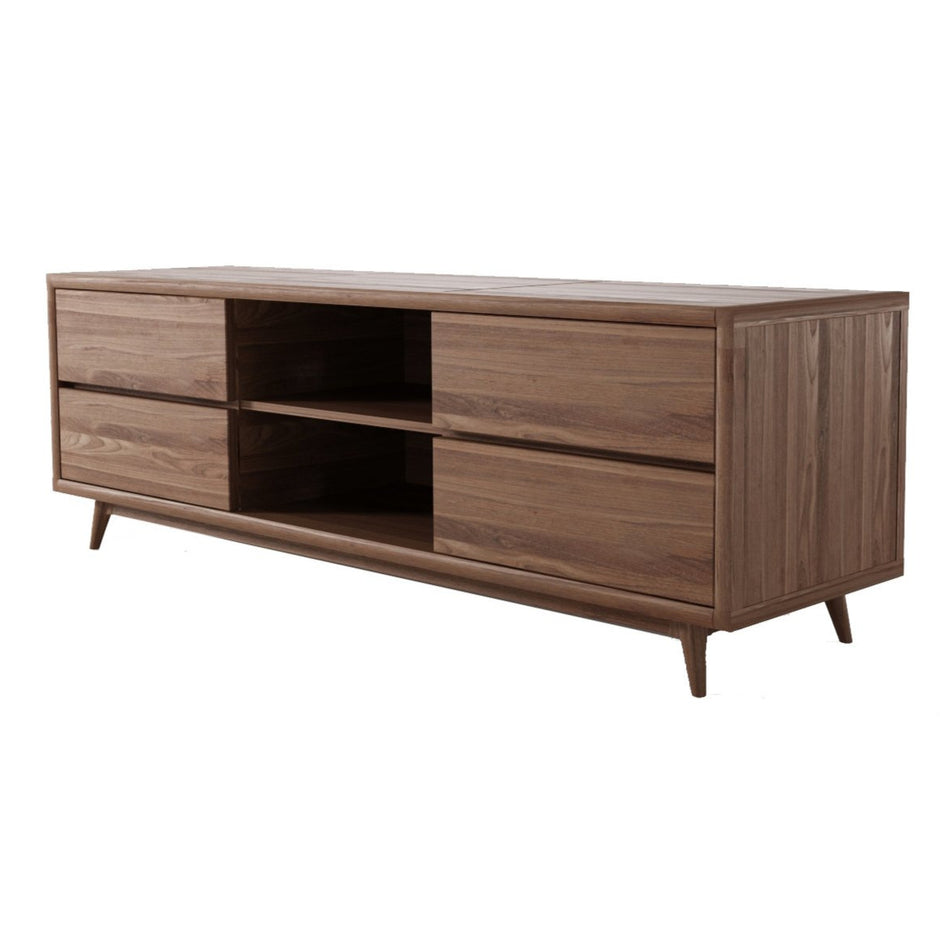 Vintage Low TV Unit with Storage in FSC Teak | SLH Designer Furniture-Indoor Furniture-Karpenter-Brown Teak-FSC-Certified Recycled Teak-SLH AU