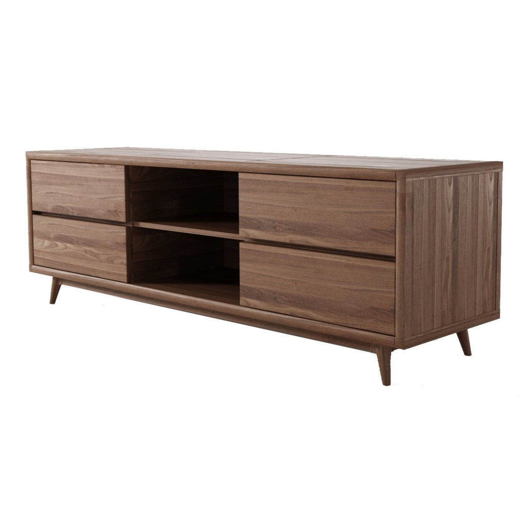 Vintage Low TV Unit with Storage in FSC Teak | SLH Designer Furniture