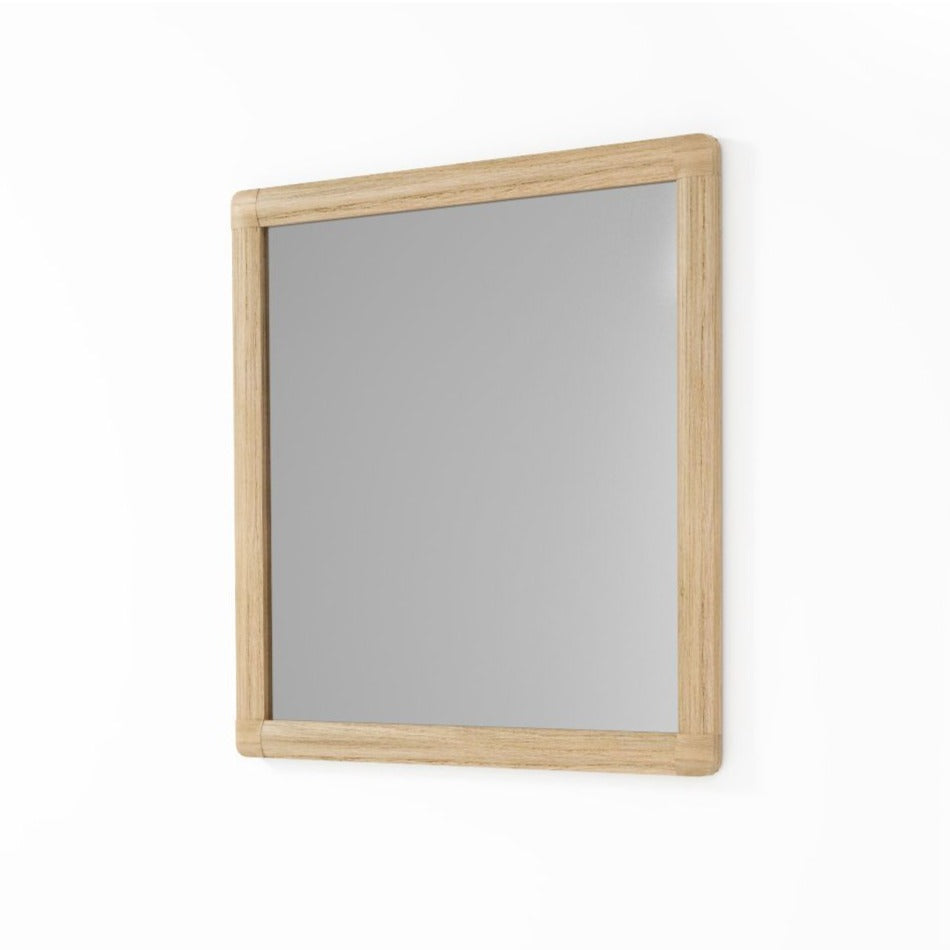 Vintage European Oak Frame Wall Mirror | Designer Furniture | SLH-Indoor Furniture-Karpenter-Neutral Oak Wood-European White Oak-Natural Water-based-SLH AU