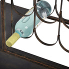 Wine bottle in decorative wine rack