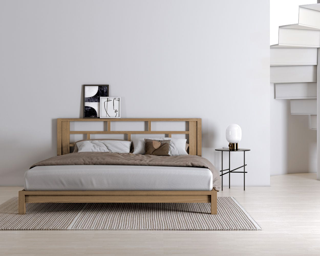 Sakae Queen Bed  - European Oak