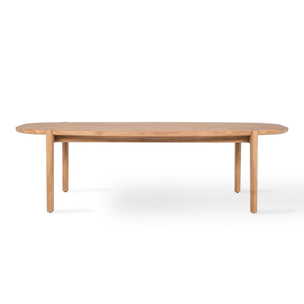 Seneng Arc Oval Timber Dining Table 200cm - Sustainable Furniture-Indoor Furniture-SLH-Teak Brown-SLH AU
