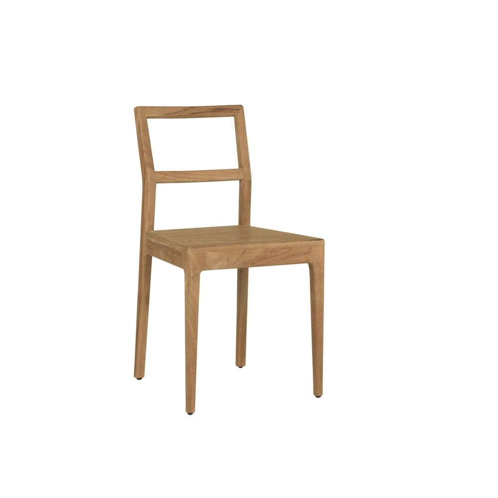 Jodoh Lineal Solid Timber Dining Chair - Retro Style Chair-Indoor Furniture-SLH-Teak Brown-Sustainable Plantation Teak-Natural Water Based-SLH AU