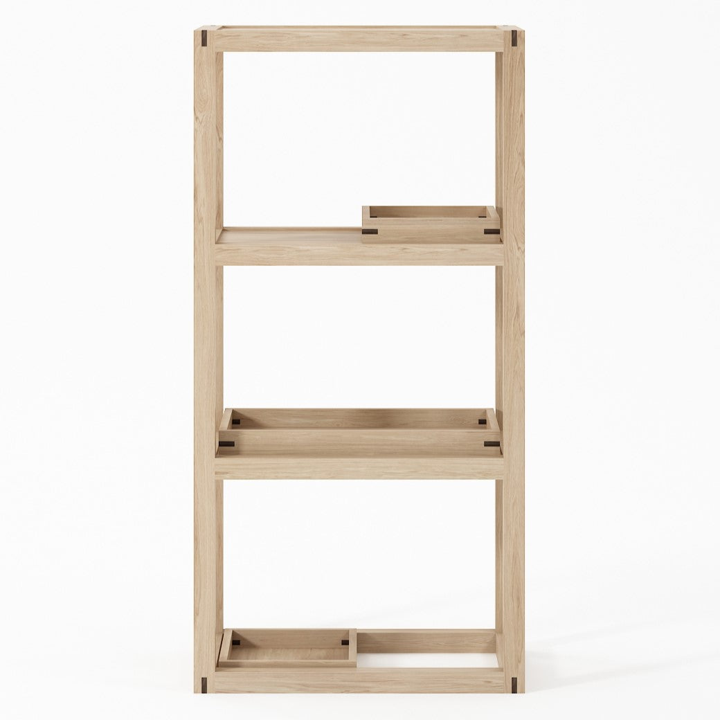 Up and Down 3 tier Narrow Shelves - European Oak