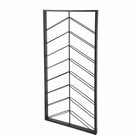 Black metal chevron wine rack