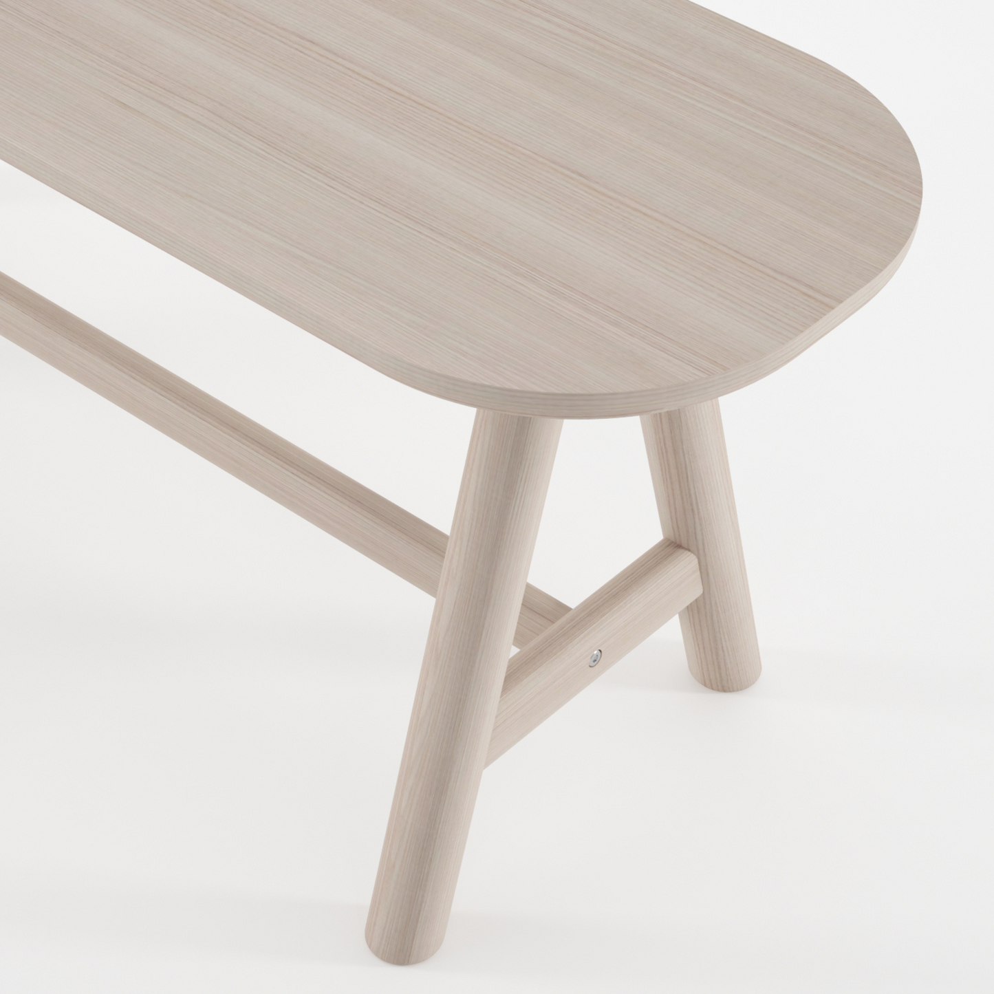 Curbus Oval Bench -White Ash