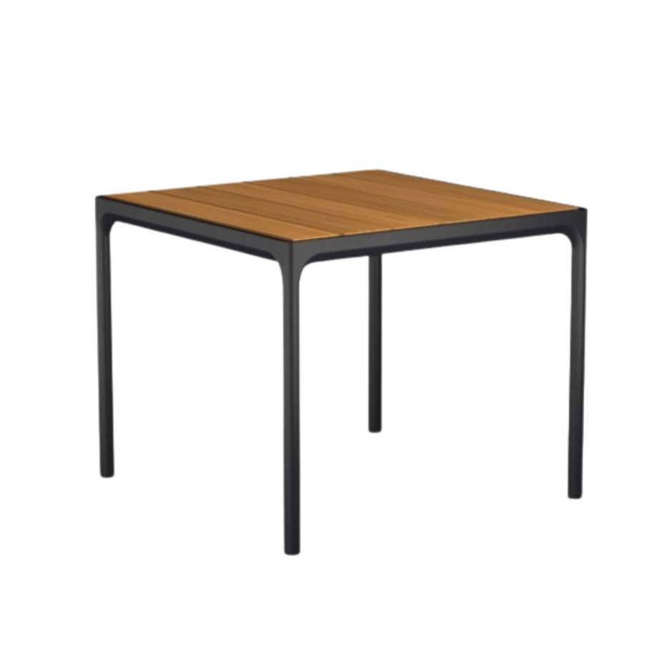 Four Square Table - Bamboo | Black 90(CM)