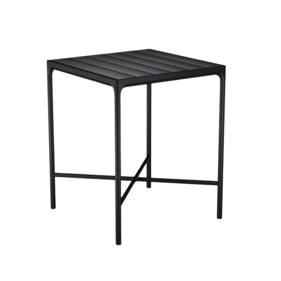 Four Square Bar Table - Black Top & Frame 90(CM)