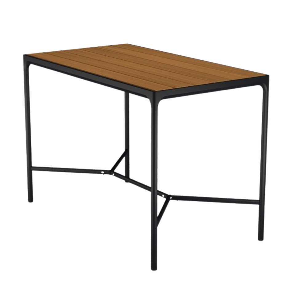 Four Bar Table - Bamboo | Black 160(CM)