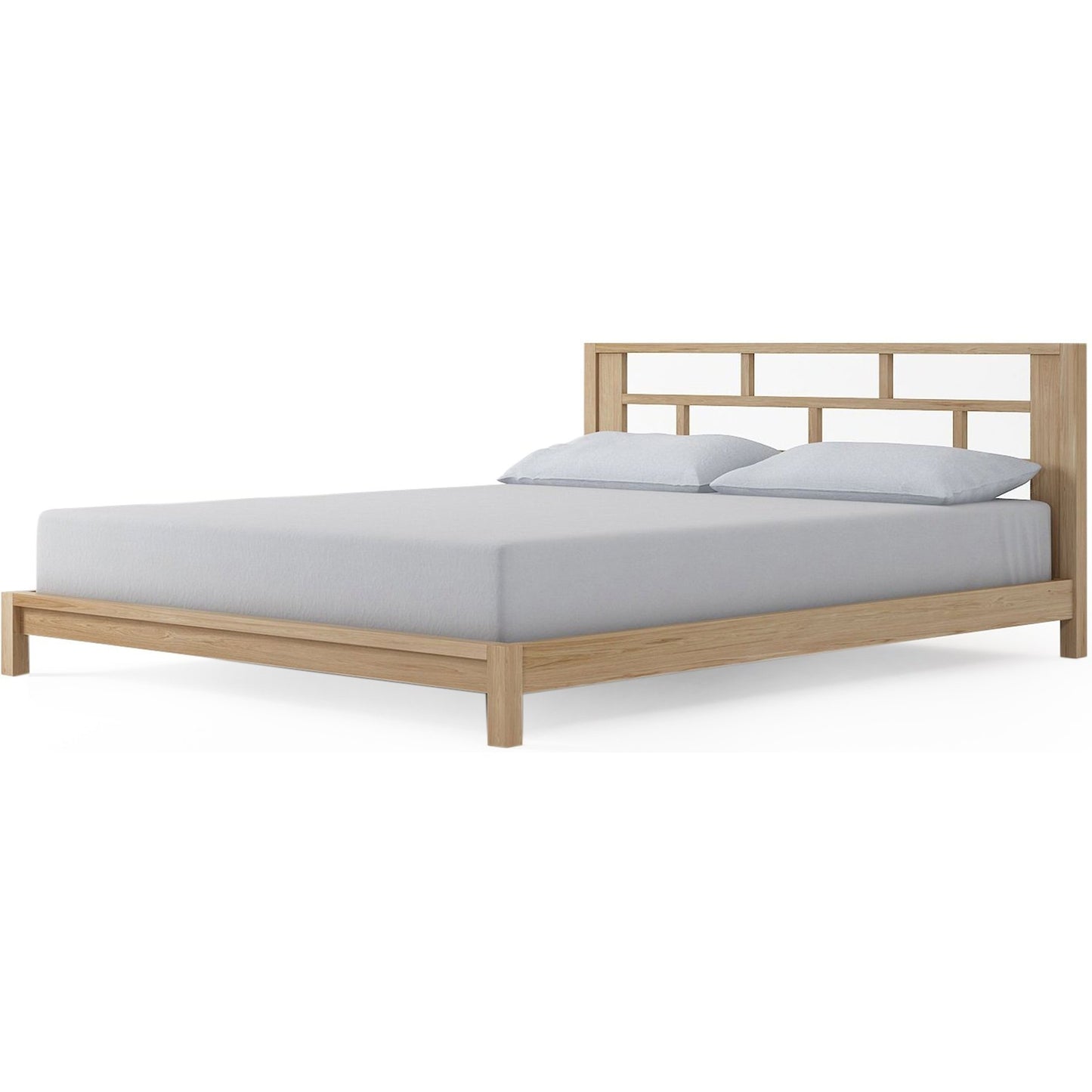 Sakae Queen Bed - European Oak-Indoor Furniture-Karpenter-Neutral Oak Wood-European Oak-Hyrdro Oil-SLH AU