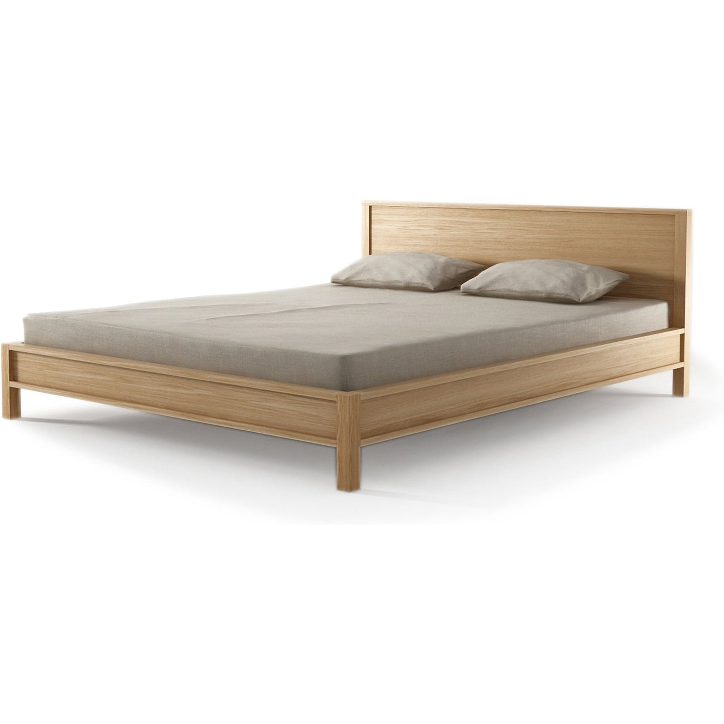 Solid Double Bed - European Oak-Indoor Furniture-Karpenter-Neutral Oak Wood-European Oak-SLH AU