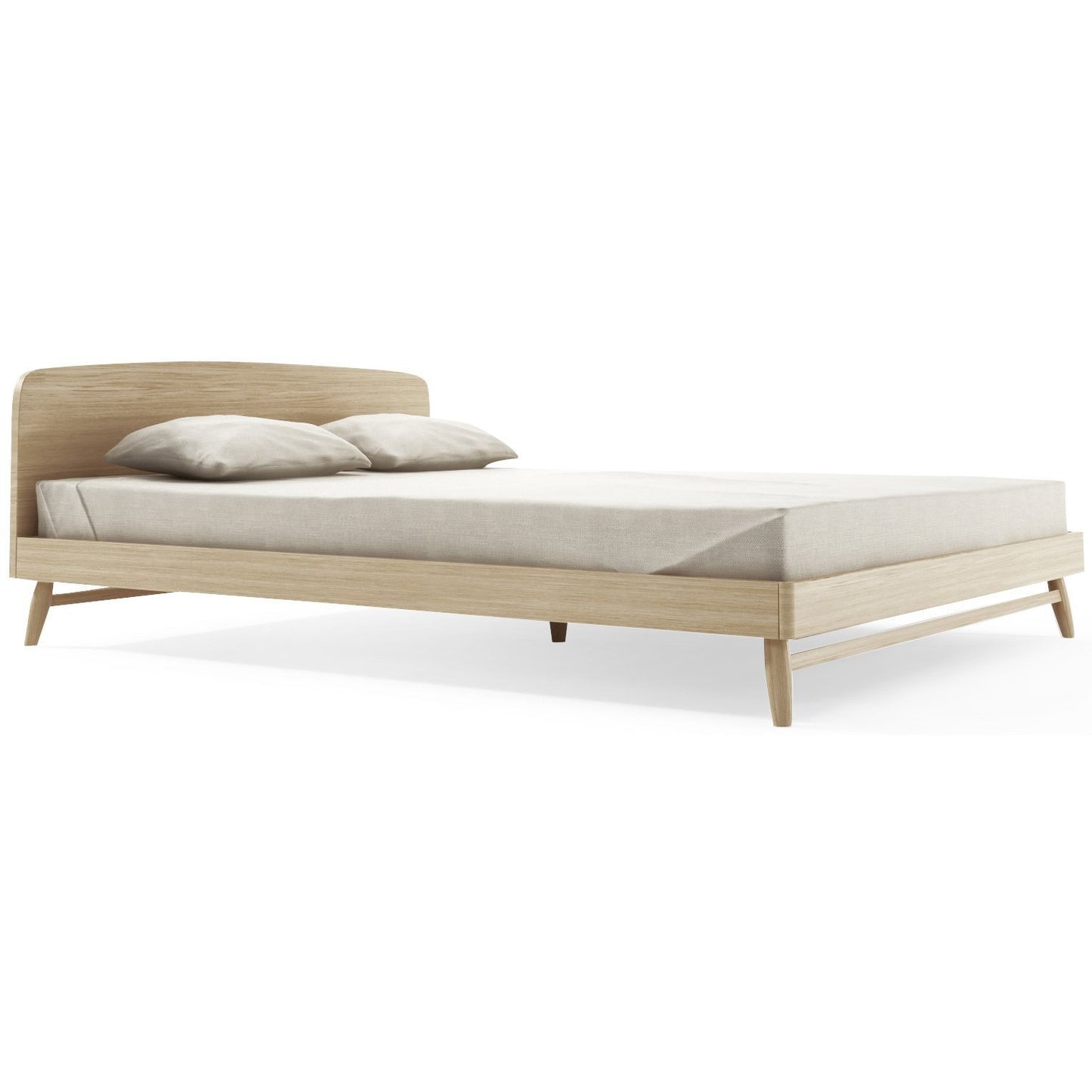 Twist Double Bed - European Oak-Indoor Furniture-Karpenter-Neutral Oak Wood-European Oak-European White Oak-SLH AU