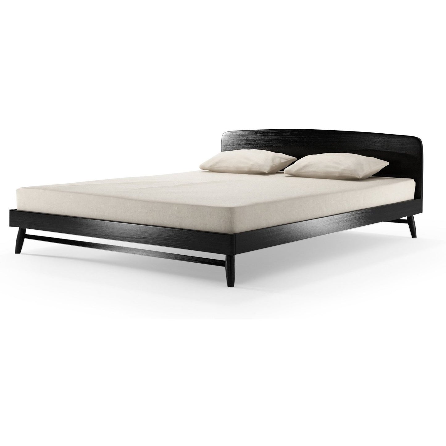 Twist Double Bed - Satin Black-Indoor Furniture-Karpenter-Black Stained Oak-Black Stained European Oak-Black Stained Oak-SLH AU