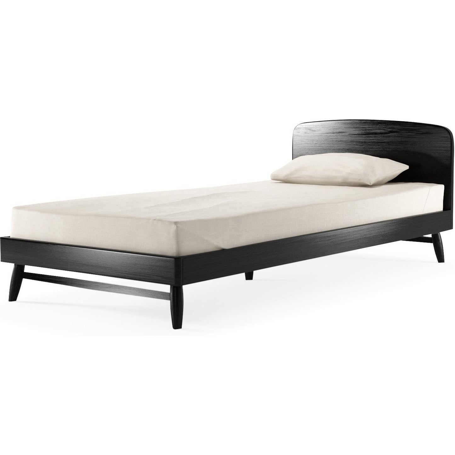 Twist King Single Bed - Satin Black-Indoor Furniture-Karpenter-Black Stained Oak-Black Stained European Oak-SLH AU