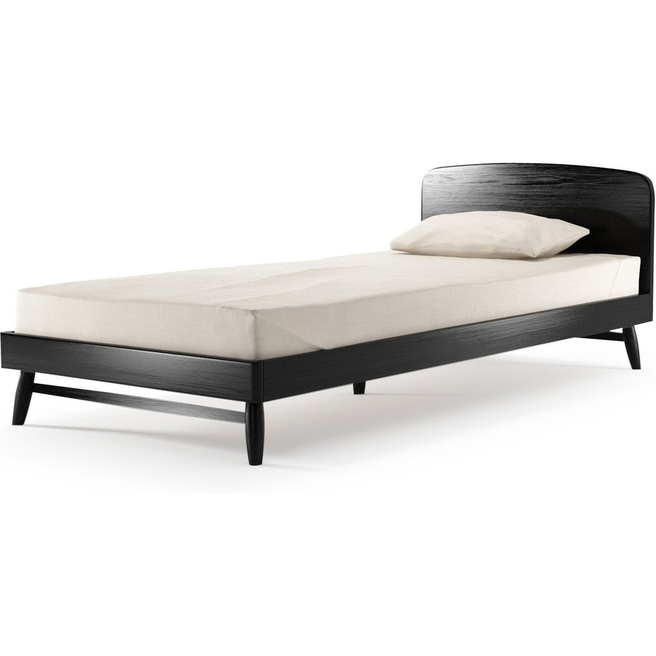 Twist Single Bed - Satin Black-Indoor Furniture-Karpenter-Black Stained Oak-Black Stained European Oak-SLH AU